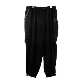 Nine West Active Joggers Plus 3X Black Pull On Drawstring Bungee Hem Pockets